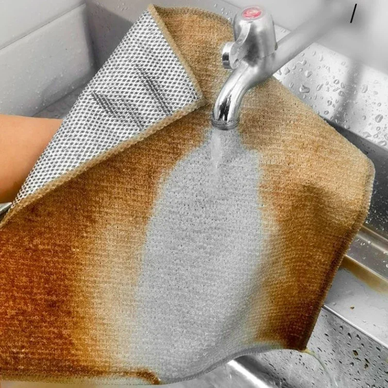Chiffons en fil d'acier Double face