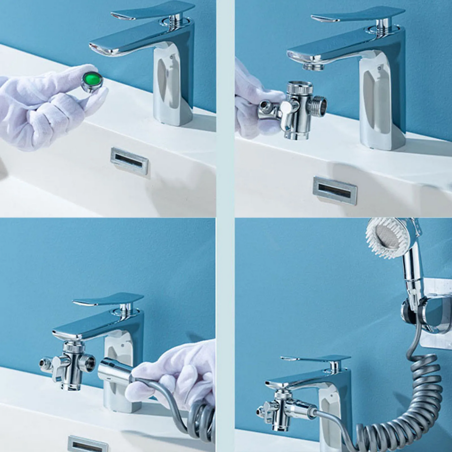 Ensemble de robinet et douchette de salle de bain réglable