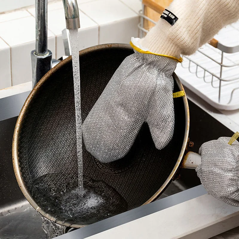 Chiffons en fil d'acier Double face