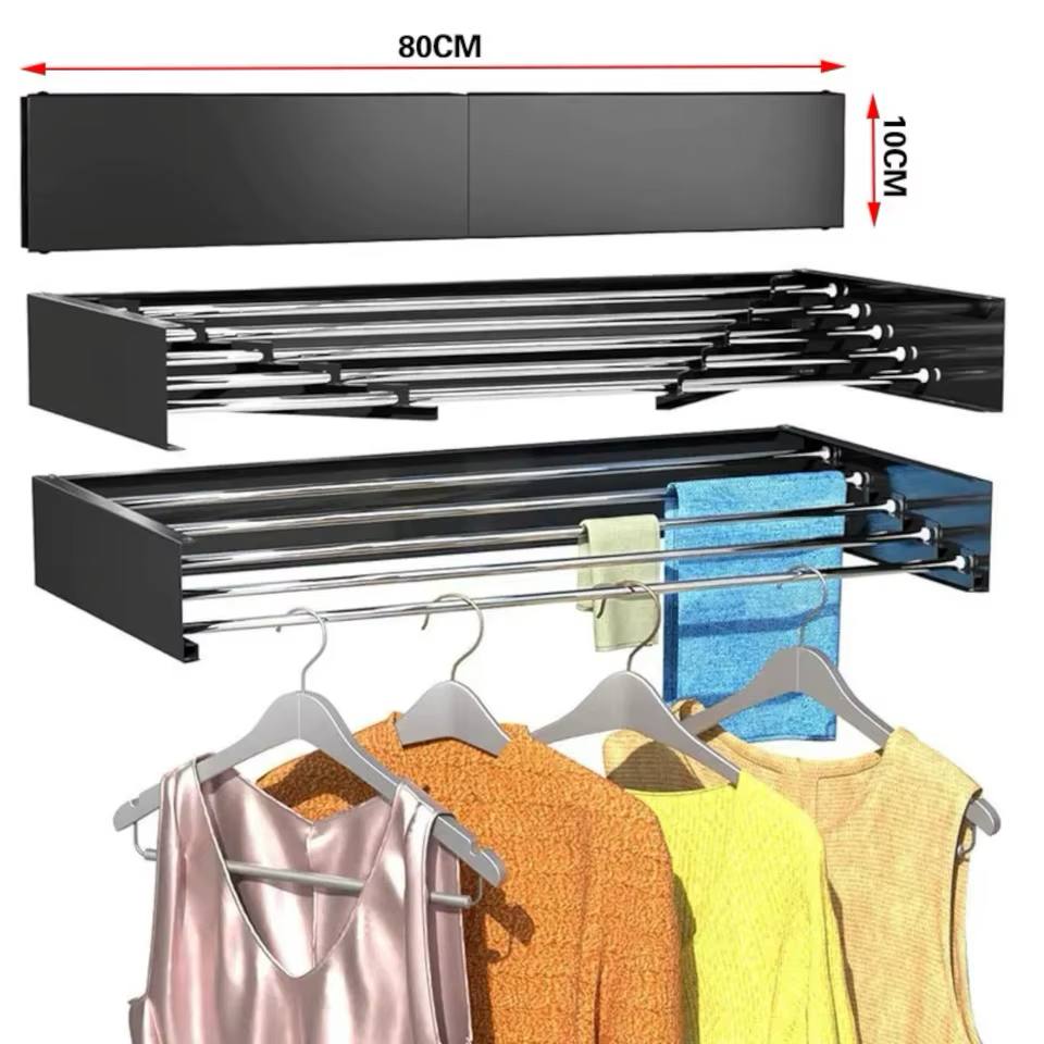 Étendoir à linge mural pliable