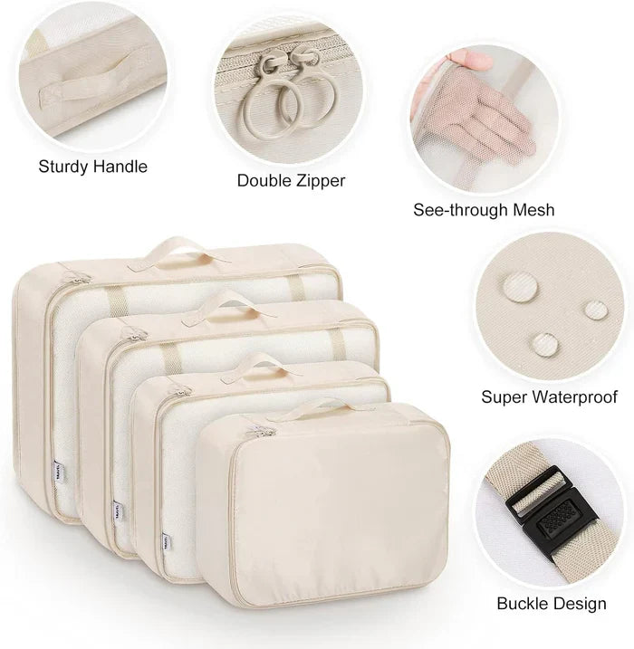 8Pcs Ensemble De Sacs De Voyage Pliables