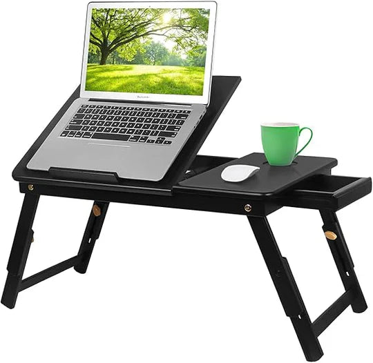 Table d’Ordinateur Portable en Bambou – Polyvalente et Réglable.