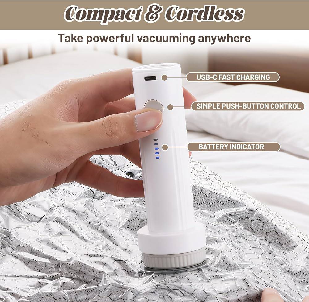 12 Sacs sous vide avec pompe électrique 🧳 💨