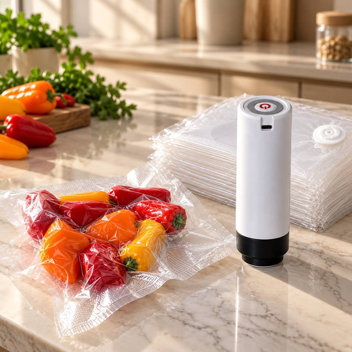 Kit Sous Vide Alimentaire 🔋 + 20 Sachets Inclus