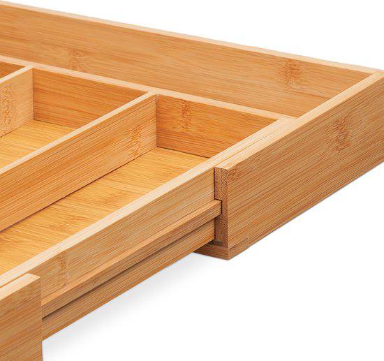 Organisateur de tiroir à couverts en bambou – Extensible