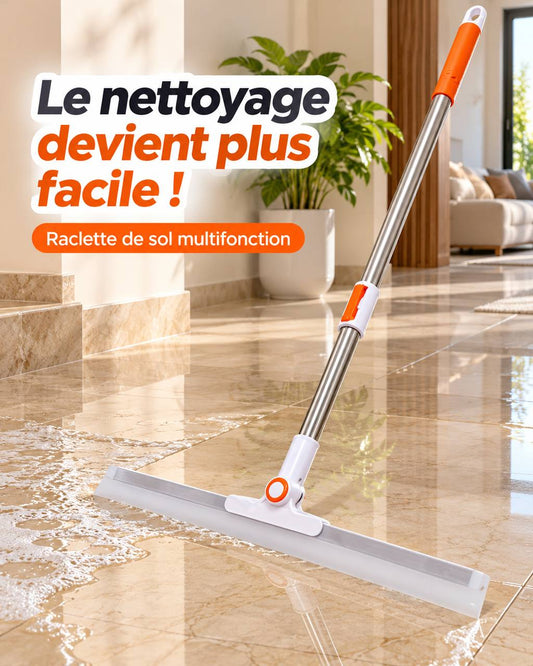 Raclette de Sol Multifonction en Silicone – Manche Télescopique