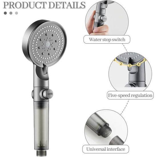 Pommeau de douche filtrant haute pression