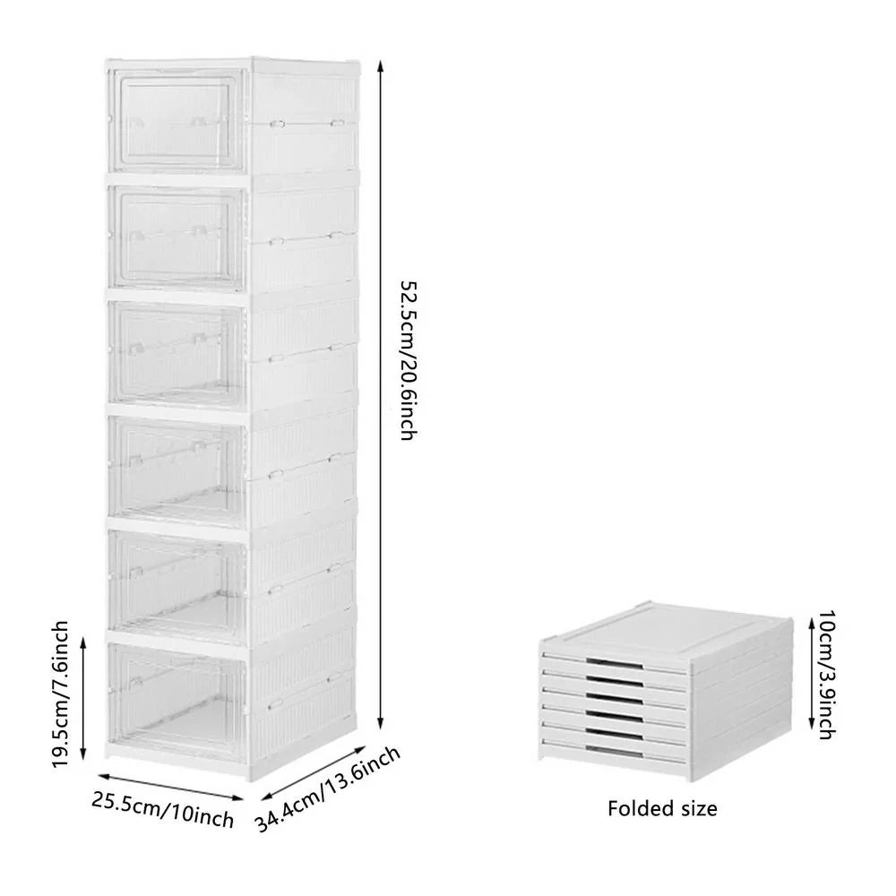 Rangement de Chaussures Pliable à 6 Étages.